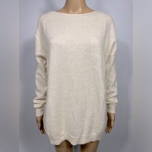 NEW Tomas Maier Alpaca/Wool Blend Bateau Neck Sweater Size EU42 Ivory Cream